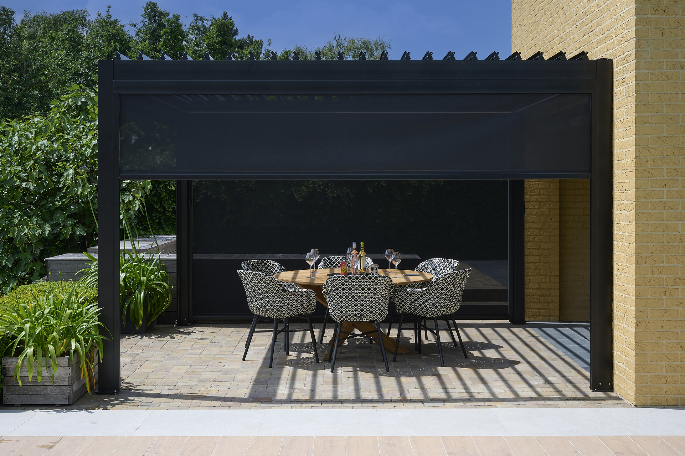 Terrasoverkapping Terrasoverkapping met Lamellendak - LUX 3x3m | Partytent