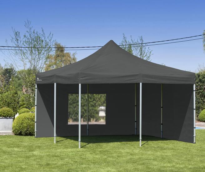 5x5 Vouwtent AluHexPRO - Antraciet met wanden