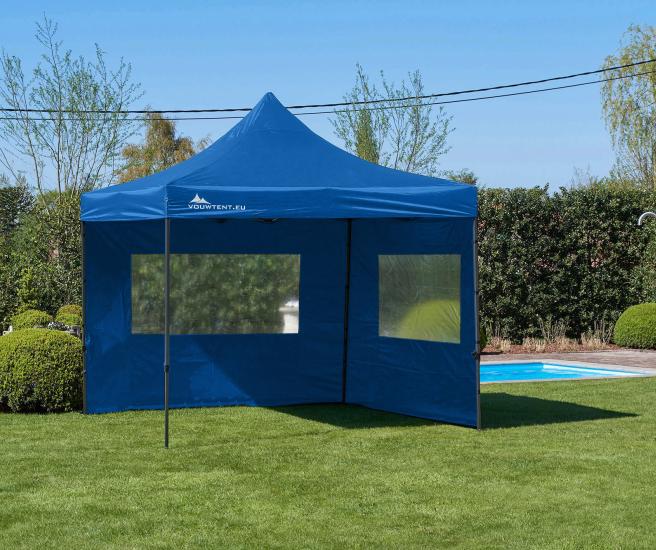 3 x 3 m Blauw Vouwtent Premium met zijwanden
